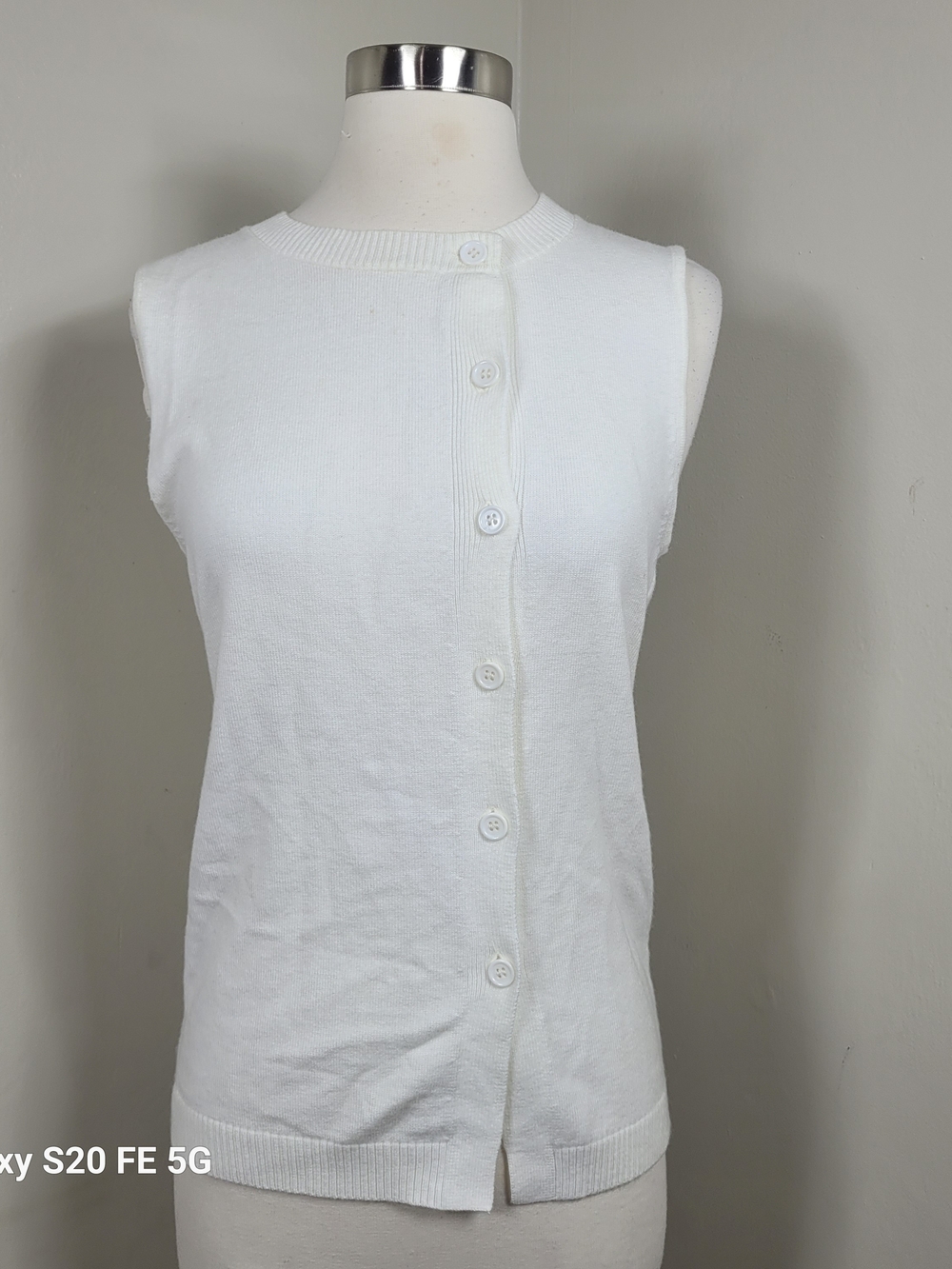 Peppermayo Cream Sleeveless Office Knit Sweater Vest Size XS/S
